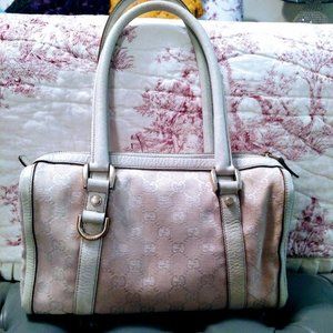 GUCCI SUPREME BOSTON BAG BLUSH PINK